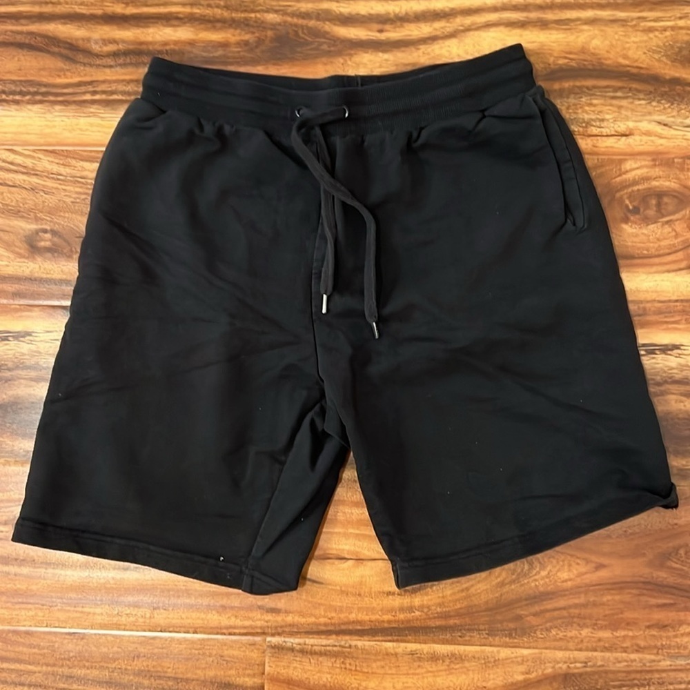 TWO men’s black sweat shorts - brands: 32 cool & AS’colour - Size Small